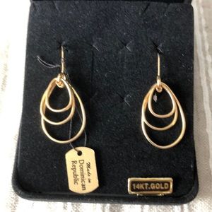 14k gold earrings with “Hook” backing